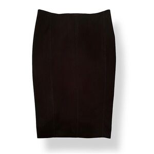 Gianfranco Ferre ✘ Vintage Black High Waist Pinstripe Midi Pencil Skirt Italy, 6
